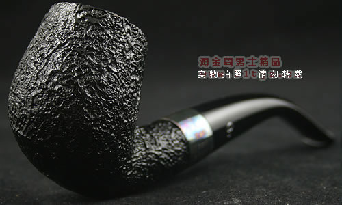 爱尔兰彼得森石楠木烟斗|5件套装仿古银圈粗面-1