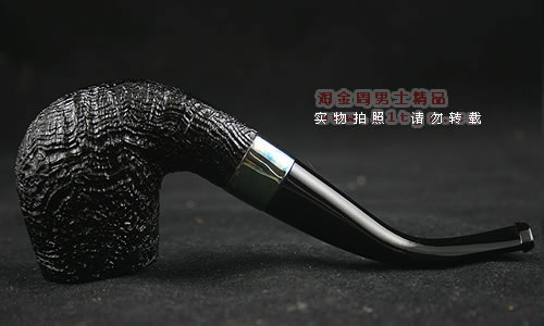 爱尔兰彼得森石楠木烟斗|5件套装仿古银圈粗面-3