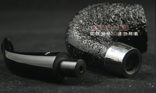 爱尔兰彼得森石楠木烟斗|5件套装仿古银圈粗面-5