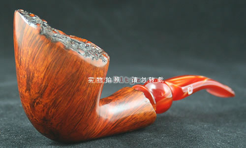 丹麦bjarne bj烟斗大师石楠木火焰纹烟斗-手工烟斗h03-1