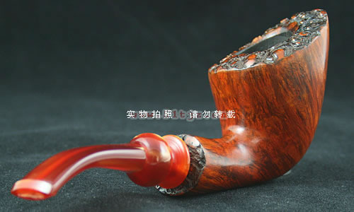 丹麦bjarne bj烟斗大师石楠木火焰纹烟斗-手工烟斗h03-2