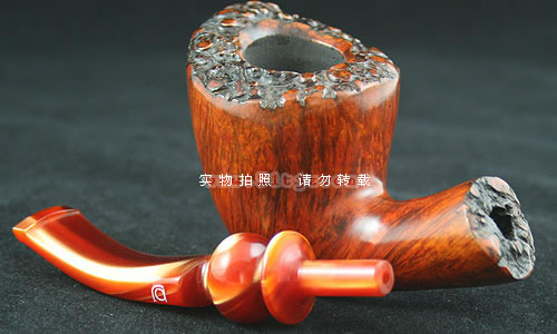 丹麦bjarne bj烟斗大师石楠木火焰纹烟斗-手工烟斗h03-4
