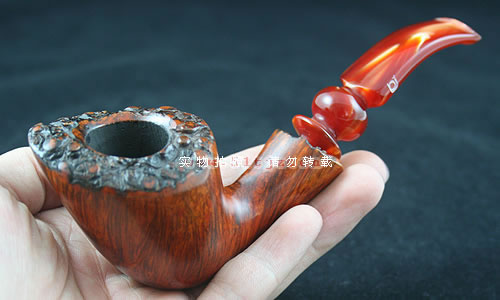 丹麦bjarne bj烟斗大师石楠木火焰纹烟斗-手工烟斗h03-5