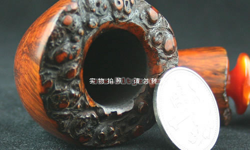 丹麦bjarne bj烟斗大师石楠木火焰纹烟斗-手工烟斗h03-6