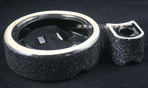 英国皇冠ROYAL CROWN骨瓷烟斗雪 茄两用(灰点)-3