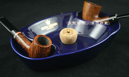 英国皇冠ROYAL CROWN骨瓷双斗烟灰缸(蓝色)-1