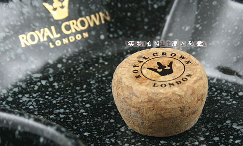 英国皇冠ROYAL CROWN骨瓷双斗烟灰缸(黑色)-3