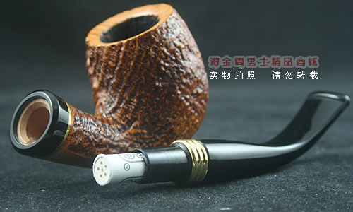 德国丹尼克石楠木烟斗|6件套装双金圈粗面613-6