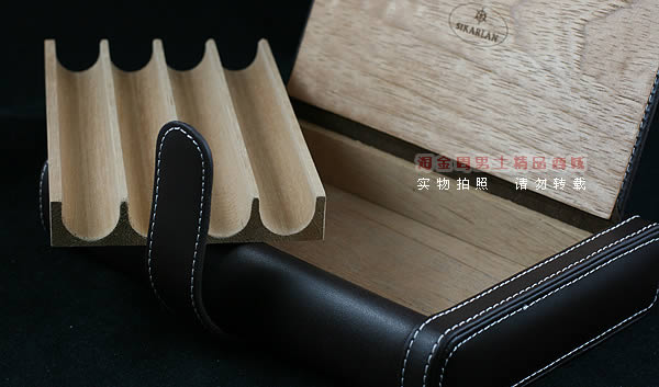 香港SIKARLAN 4支装书本型真皮西打实木雪 茄套-3