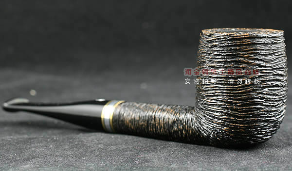 意大利沙芬石楠木烟斗|6件套金银圈粗面111-2