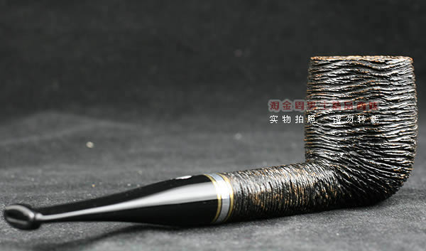 意大利沙芬石楠木烟斗|6件套金银圈粗面111-3