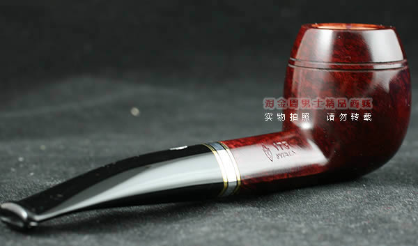 意大利沙芬石楠木烟斗|6件套金银圈光面173-3