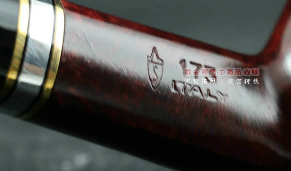 意大利沙芬石楠木烟斗|6件套金银圈光面173-6