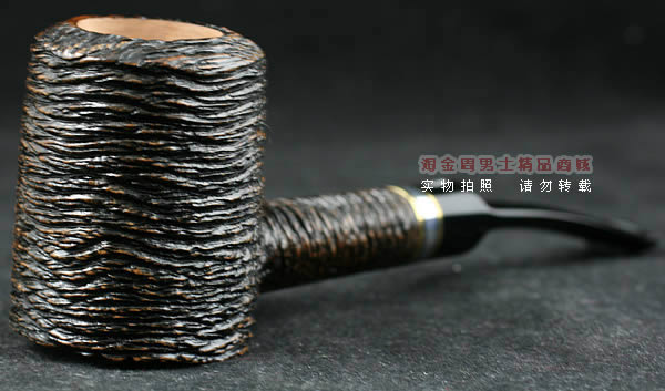 意大利沙芬石楠木烟斗|6件套装金银圈粗面310-1
