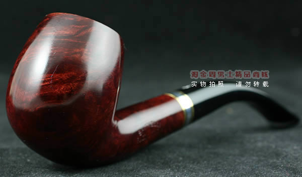 意大利沙芬石楠木烟斗|6件套金银圈光面602-1