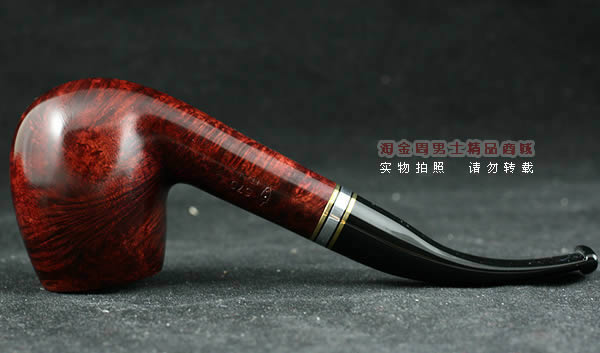意大利沙芬石楠木烟斗|6件套金银圈光面670-4