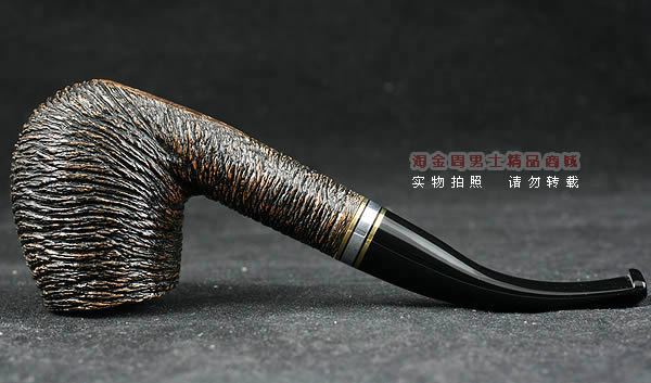 意大利沙芬石楠木烟斗|6件套金银圈粗面670-4