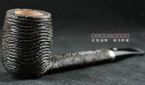 意大利沙芬石楠木烟斗|6件套装金银圈粗面804-1