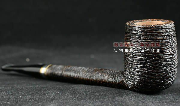意大利沙芬石楠木烟斗|6件套装金银圈粗面804-2