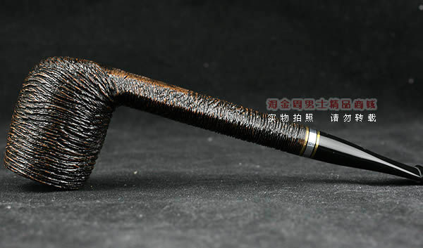 意大利沙芬石楠木烟斗|6件套装金银圈粗面804-4