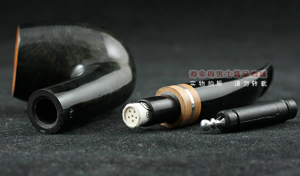 法国CHACOM石楠木烟斗|6件套装银线黑色斗43-7