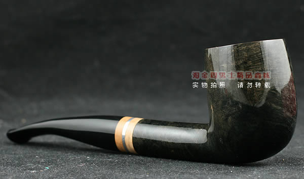 法国CHACOM石楠木烟斗|6件套装银线黑色斗866-2