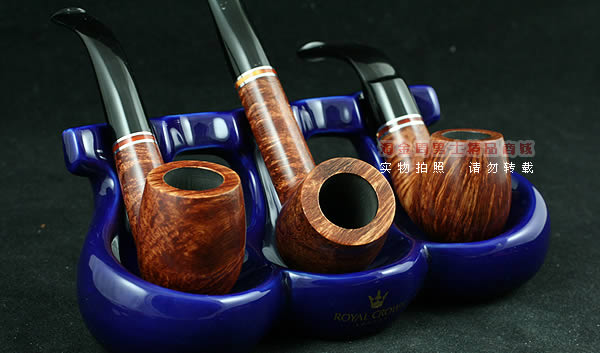 英国皇冠ROYAL CROWN骨瓷3斗烟斗架|蓝色-1