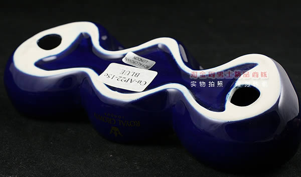 英国皇冠ROYAL CROWN骨瓷3斗烟斗架|蓝色-3