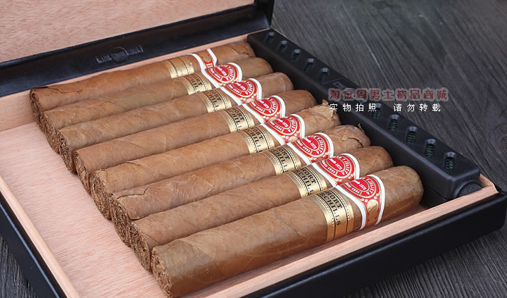 淘金周 英国登喜路Dunhill便携牛皮雪茄保湿盒 10支装HS3010A-8