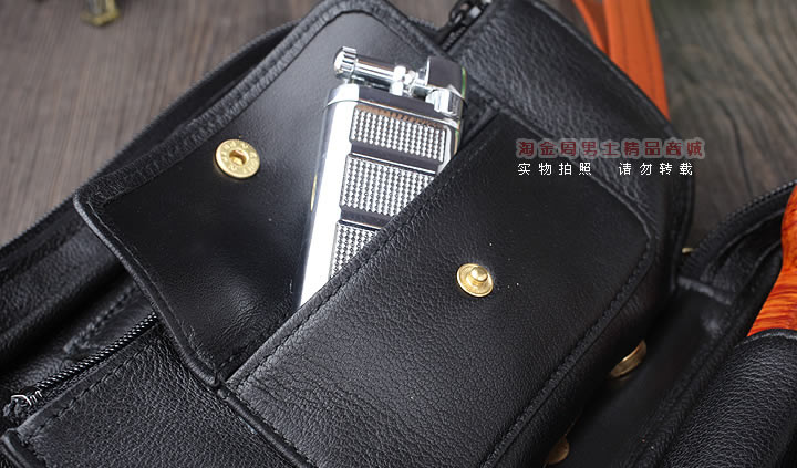 【淘金周】英国登喜路 DUNHILL真皮烟斗包两斗包 PA2022-8