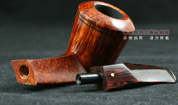 丹麦大师KAI NIELSEN石楠木烟斗|火焰纹D级Kai06-10