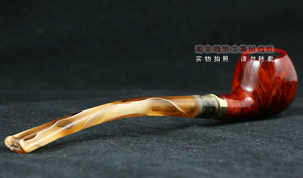 德国丹尼克石楠木烟斗|6件套彩嘴长斗504-2