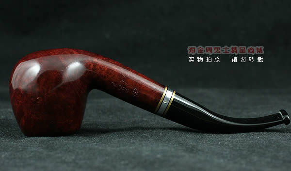 意大利沙芬石楠木烟斗|6件套金银圈光面636-4