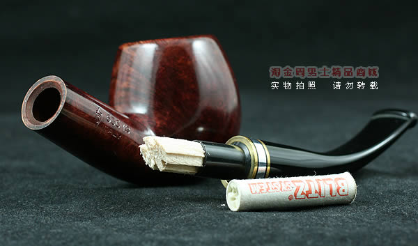 意大利沙芬石楠木烟斗|6件套金银圈光面636-6