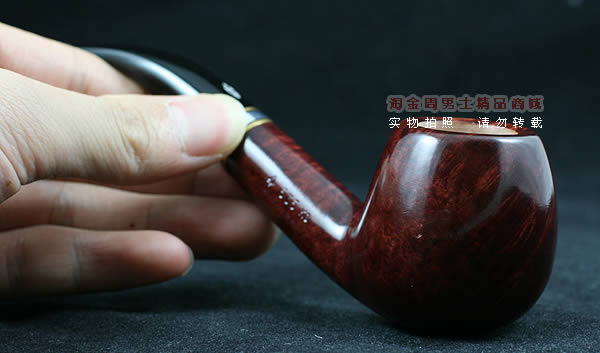 意大利沙芬石楠木烟斗|6件套金银圈光面636-7