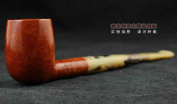 意大利沙芬石楠木烟斗|6件套金哥收藏光面浅色斗104-1