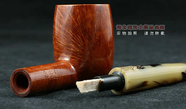 意大利沙芬石楠木烟斗|6件套金哥收藏光面浅色斗104-6