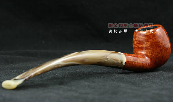 意大利沙芬石楠木烟斗|6件套金哥收藏光面浅色斗626-3