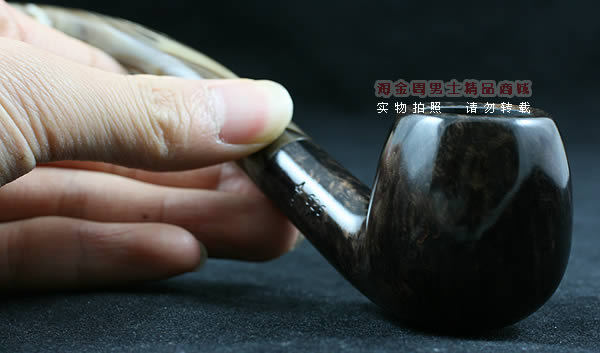 意大利沙芬石楠木烟斗|6件套金哥收藏光面深色斗626-10