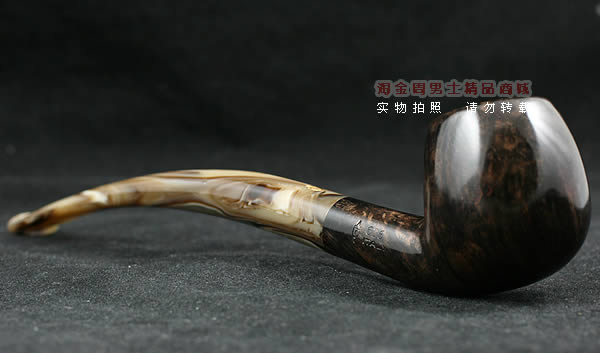 意大利沙芬石楠木烟斗|6件套金哥收藏光面深色斗626-2