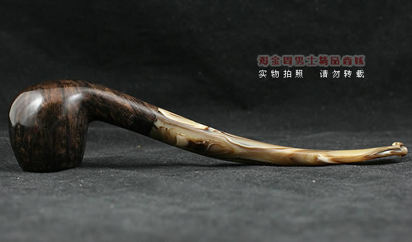 意大利沙芬石楠木烟斗|6件套金哥收藏光面深色斗626-4
