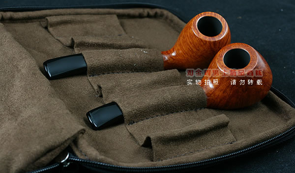 意大利SAVINELLI沙芬6斗烟斗包-黑色-3