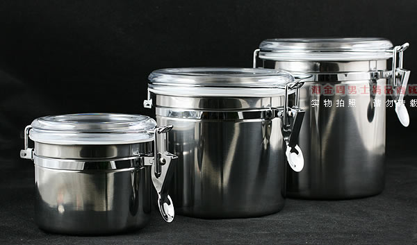 烟草茶叶不锈钢密封保湿罐|300克装IC023-4