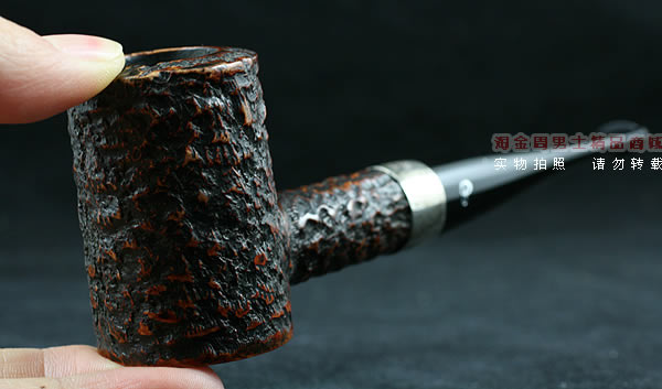 爱尔兰彼得森石楠木烟斗|马克吐温收藏麻面斗-19