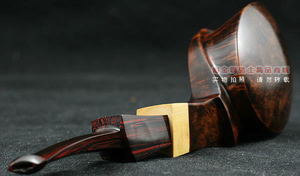 丹麦大师KAI NIELSEN石楠木烟斗|火焰纹D级Kai10-3