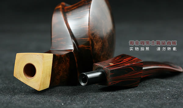 丹麦大师KAI NIELSEN石楠木烟斗|火焰纹D级Kai10-7