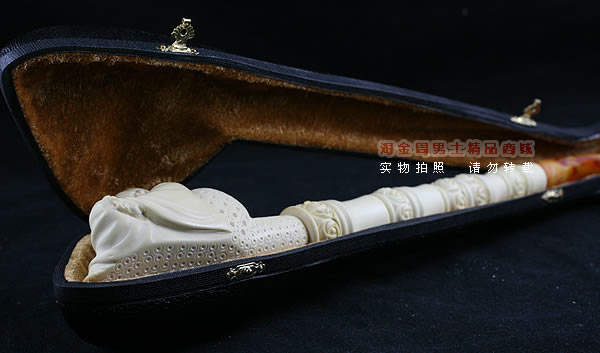 土耳其PAKTAS海泡石烟斗|6件套加长大号弥乐佛斗A-14