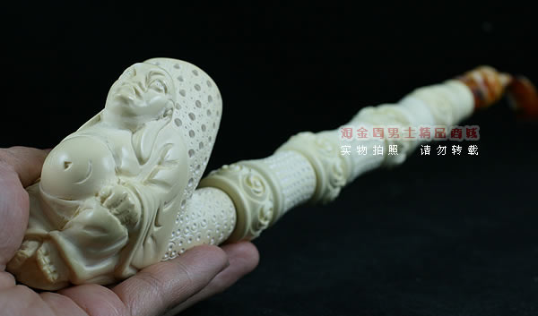 土耳其PAKTAS海泡石烟斗|6件套加长大号弥乐佛斗B-12