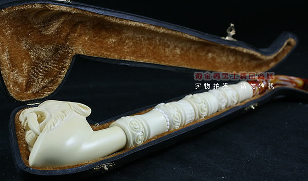 土耳其PAKTAS海泡石烟斗|6件套加长大号剑齿虎斗-12