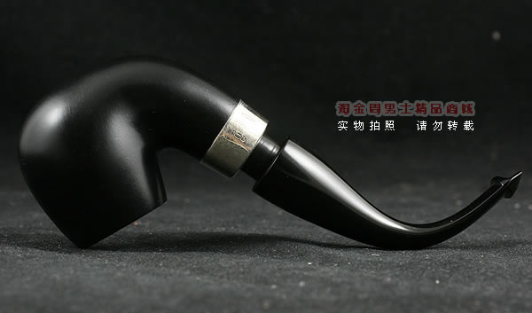 爱尔兰彼得森石楠木烟斗|马克吐温收藏黑漆斗-4